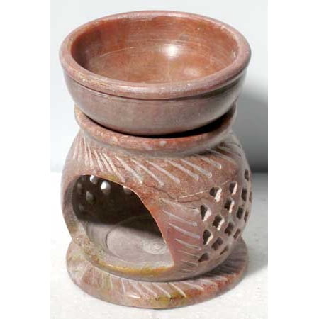 Bee Tea Diffuser Oil Diffuser Soapstone in Assorted Colors and Designs Holds Standard Tea light As Heat Source Ready For Scented Oils To Create Relaxing Atmosphere In Your Home Meditation Aromatherapy ()