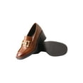 thumbnail image 5 of TMA EYES Women's Chunky Heel Loafer Fashion Round Toe Simple and Versatile Slip-On Leather Shoes, 5 of 5