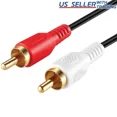 thumbnail image 2 of Premium 5Ft 2 Rca To 2 Rca Gold Plated Rca Male L/R Stereo Audio Cable Cord Us, 2 of 6