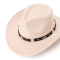 thumbnail image 3 of Sombrero vaquero DRESHOW Classic Western Fedora para mujeres y hombres, 3 of 7