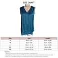 thumbnail image 2 of Camiseta sin mangas de satén con cuello en V para mujer, plisada, holgada, sin mangas, para uso diario, 2 of 2
