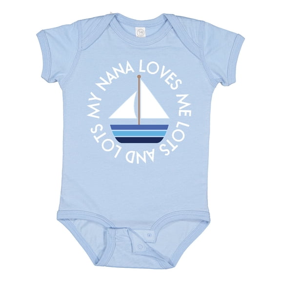 Inktastic My Nana Loves Me Sailboat Boys Boys Baby Bodysuit
