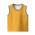 thumbnail image 2 of YUSIM Boys Fleece Tank Tops- Soft Fall Winter Cute Casual Kids Thermal Undershirts Yellow Size 8, 2 of 3