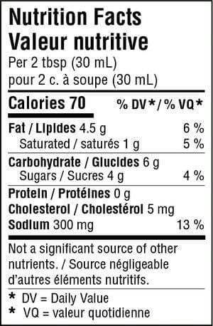 Great Value Tartar Sauce, 354 ml