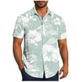 thumbnail image 2 of Awdenio Big And Tall Shirts For Men Short Sleeve Button Down Bowling Shirts Retro Summer Tropical Beach Casual Dress Shirt for Men, 2 of 6