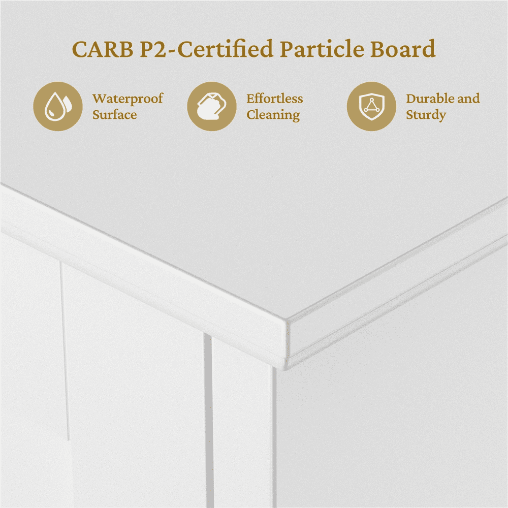 Renwick Bathroom Cabinet with Adjustable Shelf for Bathroom White