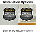 thumbnail image 3 of Father's Garage I Can Fix Everything But Stupid (5 Pack) 4 inch X 4 inch Shield Shaped Heavy Duty 3.2 mil Vinyl Decals To last, Gift for Dads and Uncles Classic Americana Crafted in the, 3 of 6
