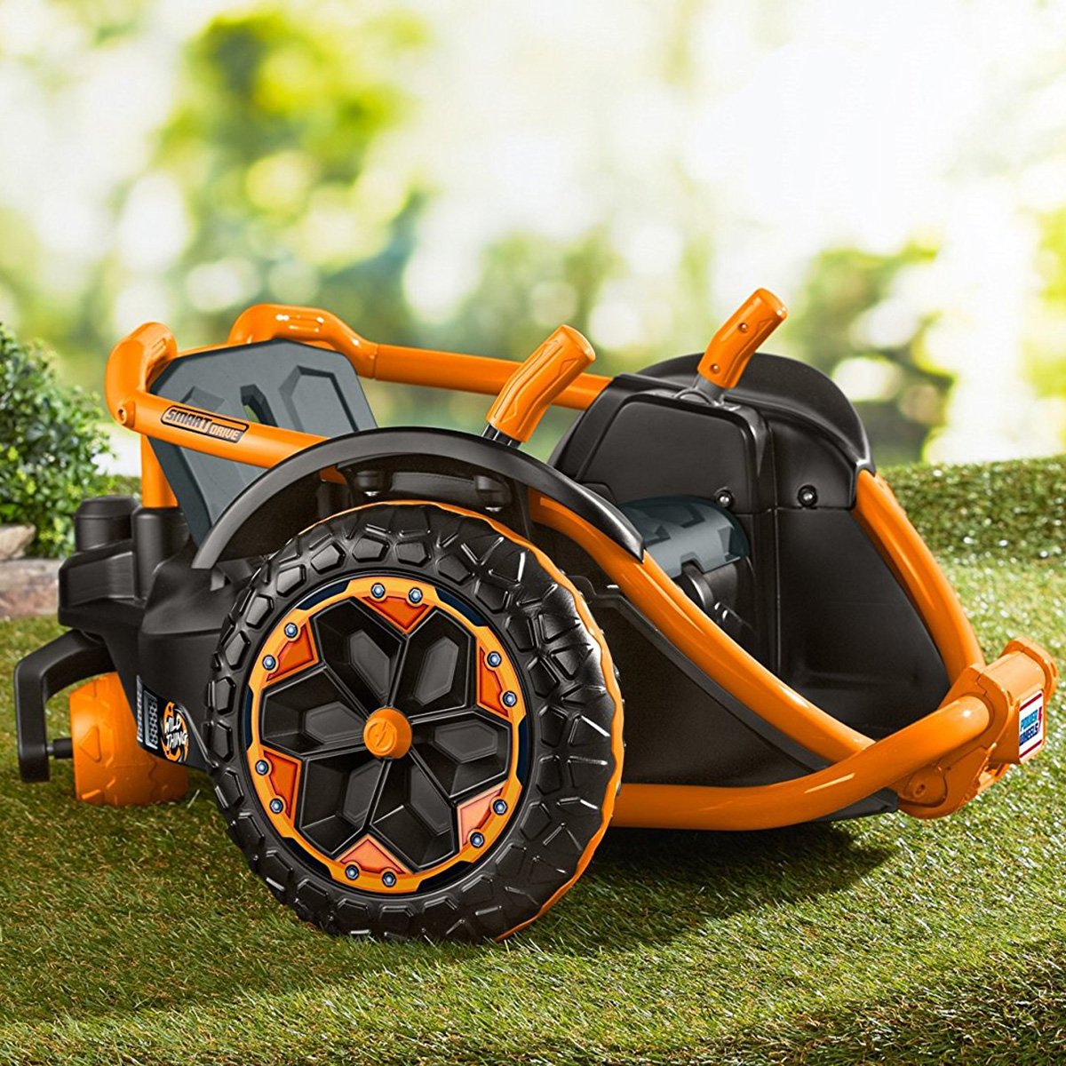 Power Wheels Wild Thing Battery Powered 12V Spinning Ride On Vehicle, Orange