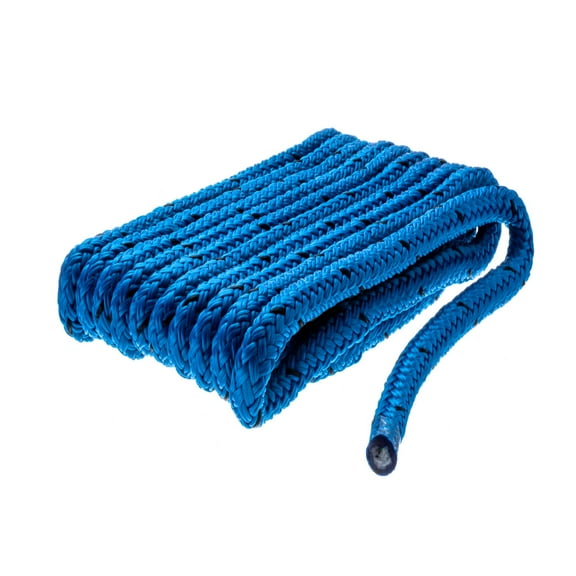 Attwood 11702-7 Double-Braided MFP Dock Line, Blue, Multifilament Polypropylene, 3/8-Inch Thick, 15 Feet, Pre-Spliced One End
