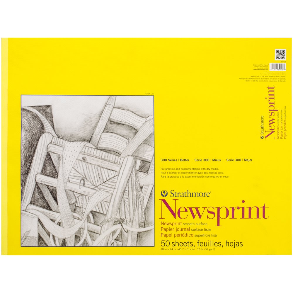 Strathmore 18" x 24" Smooth Tape Bound Newsprint Pad