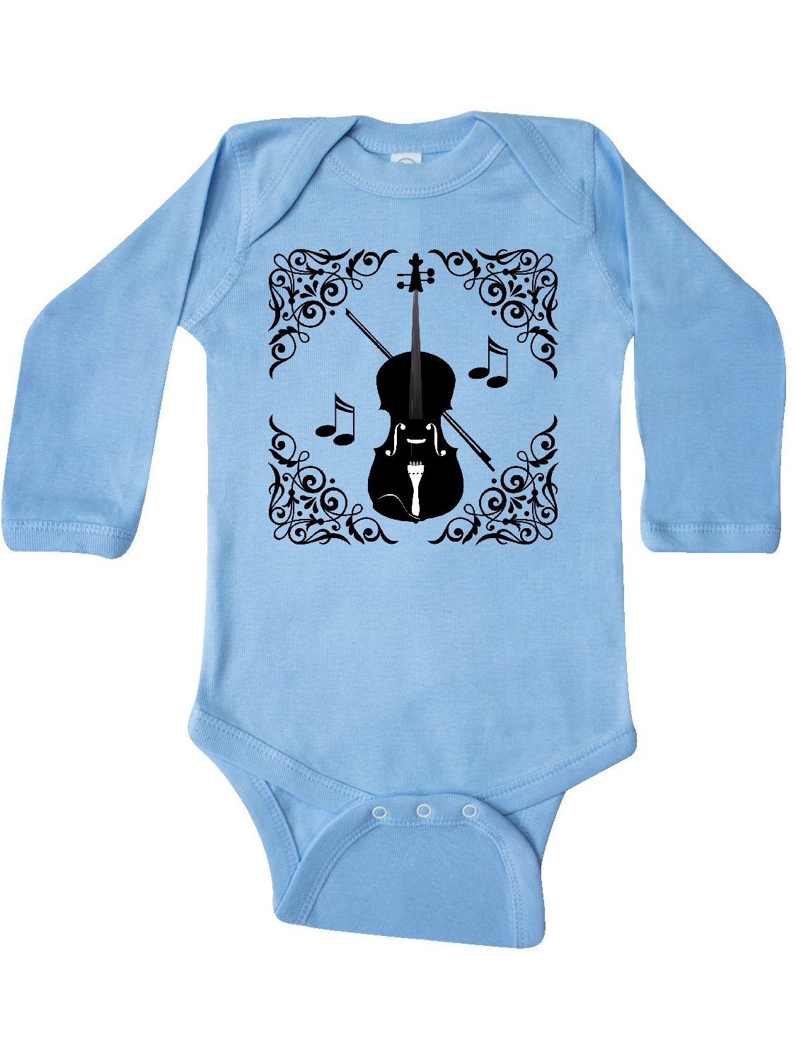 Inktastic Violin Player Orchestra Gift Infant Long Sleeve Bodysuit Female Light Blue 6 Months Walmart Com