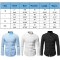 thumbnail image 5 of Htwon Mens long sleeve shirts Men's Stand Button-up Collar Linen Men Casual Shirt Solid Tops, 5 of 22