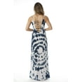 thumbnail image 3 of Riviera Sun Tie Dye Spaghetti Strap Maxi Dress (Navy White, Large), 3 of 3