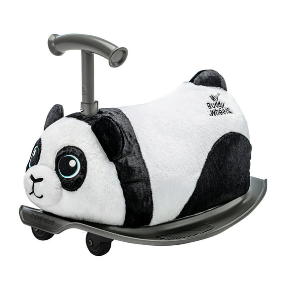 Yvolution My Buddy Roller 2-in-1 Panda Plush Ride-On Toy, Rocker & Ride-On Modes, Ages 10–36 Months