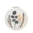thumbnail image 2 of Agiferg DIY Embroidery Starter Kit with Plant Flower Pattern Bamboo Embroidery Hoop Gift, 2 of 2