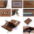 thumbnail image 4 of Tarjetero plegable de piel auténtica para hombre y mujer, monedero de seguridad SIM SD, tarjetero de memoria, Vintage, marrón suave TUNC Sencillez, 4 of 5