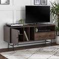 thumbnail image 1 of 60" Modern TV Console with Record Storage - Dark Walnut, 1 of 6