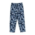 thumbnail image 4 of Xecao Tropical Leaves Women's Straight Lounge Pajama Pants: The Epitome of Relaxed Sleepwear, 4 of 9