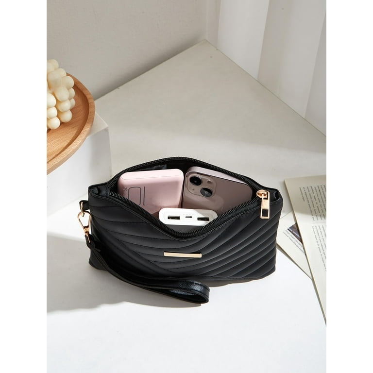 Quilted Detail Metal Decor Square Bag clutch clutch bag minimalist classic funky leather small bag square bag women ladies lover for school school tra