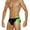 Green, variant on Men's Racing Stripes Swim Briefs Water Sports Swimwear