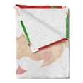 thumbnail image 2 of Christmas Soft Flannel Fleece Throw Blanket, Cartoon Face of Santa with Pink Cheeks White Beard and Mistletoe on His Hat, Cozy Plush for Indoor and Outdoor Use, 60" x 80", Multicolor, by Ambesonne, 2 of 5