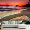 thumbnail image 1 of 3D Wallpaper Romantic Seaside Sunset SKU# WAL0090, 1 of 1