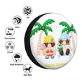 thumbnail image 4 of Susaid Gnomes Summer Beach1 Print Tire Covers,Waterproof Anti-UV Snow Sun Rain Tire Covers for RV,Truck, SUV, Trailer, Camper-15 inch, 4 of 6