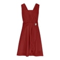 thumbnail image 4 of Moda mujer verano sin mangas sexy casual backless color sólido mini vestido Fridja  hj872, 4 of 8