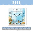 thumbnail image 2 of 16 Inch Wall Clock Battery Operated Square Clock Decorative for Office, Kitchen, Outdoor, Living Room，Butterfly Daisy Creative, 2 of 4
