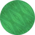 thumbnail image 1 of Ahgly Company Machine Washable Indoor Round Transitional Neon Green Area Rugs, 3' Round, 1 of 7