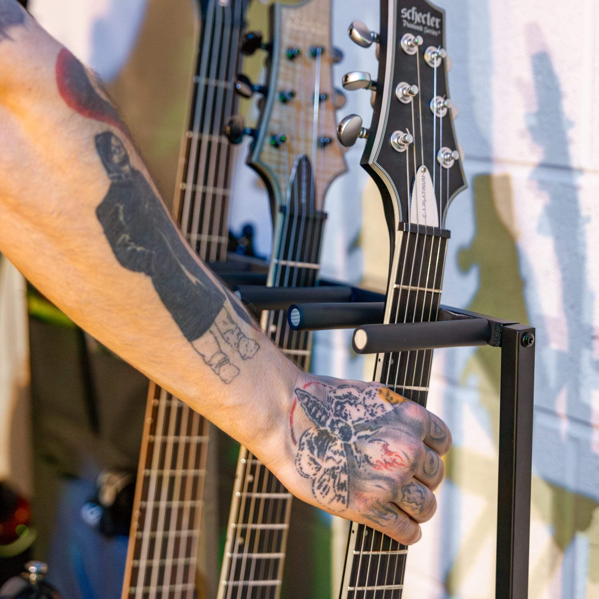 Large Guitar Organizer Rack, Floor Stand Holds 10 Guitars, Equipment Accessory Storage, The Headliner