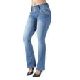 thumbnail image 3 of Fashion2Love Womens Juniors Colombian Design Butt Lift Mid Waist Boot Leg Jeans, 3 of 11