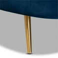 thumbnail image 6 of Baxton Studio Kailyn Glam and Luxe Navy Blue Velvet Fabric Upholstered and Gold Finished Chaise, 6 of 10