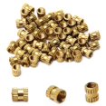 thumbnail image 1 of Wekity M3x5mm Female Thread Knurled Nuts Hx4mm OD Brass Threaded Insert Embedment Nuts Hydraulic Welded Joint Injection Molding Assortment Kit for 3D Printing Injection Molding 50PCS-0621, 1 of 5