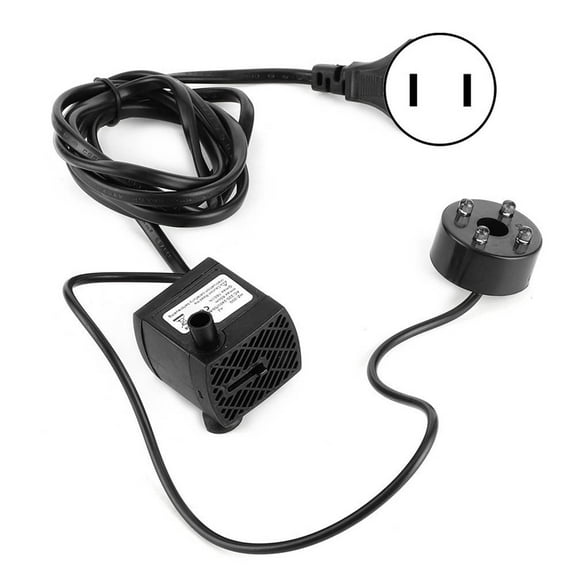 Cycle Mute Water Fountain Pump with LED Light for Miniature Rockery Indoor Flowerpot Hydroponic Vegetable