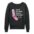 thumbnail image 3 of Instant Message - Out Of My Mind Leave A Message - Women's Lightweight French Terry Long Sleeve Shirt, 3 of 6