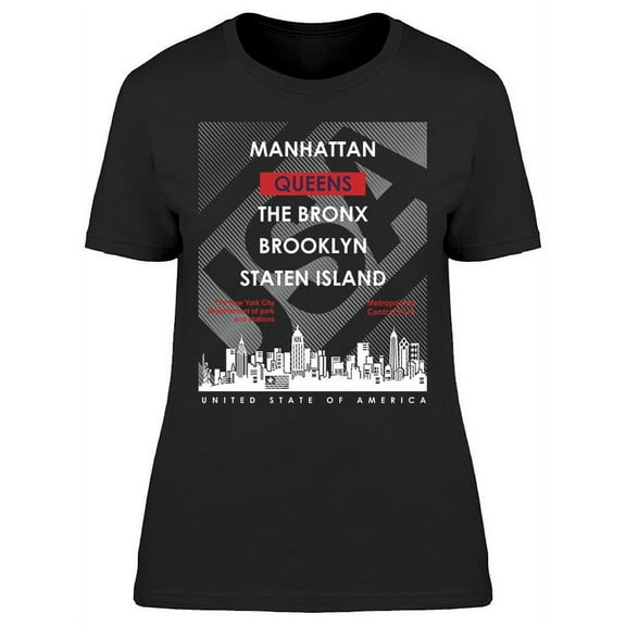 Cool Design With Locations T-Shirt Women -Image by Shutterstock, Female Large