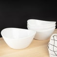thumbnail image 3 of Entcook 42 Ounce Porcelain Bowls, Ceramic Wavy Serve Bowls for Cereal, Soup, Salad, Pasta, Prep, Set of 4, 3 of 7