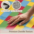 thumbnail image 6 of ODIKA 8'x10' Washable Area Rug Hopscotch Block Grid Motif Storybook Bedside Retro Checkered Playful Expressive for King Size Bedroom Under Bed, Master Suite, Non-Shedding, Easy Care, 6 of 7