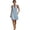 Light Blue-A, variant on Huangx Women's Halter Neck Cover Up Dress - V Neck Summer Beach Sundress with Side Pockets, Casual Coastal Vacation Outfit Black L