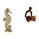 thumbnail image 1 of Estatua de resina,Estatua de resina para decoración del hogar,manualidades,oro,Escultura de oro,figura de resina,regalos decorativos.,Figura de pensador abstracto,Estatua de pensador, 1 of 8