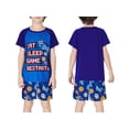 thumbnail image 2 of Beezizac Pajamas For Boys Fun Blue Gamer Short Sleeve 2-Piece PJ Set Kid Comfy Sleepwear Size 12, 2 of 8