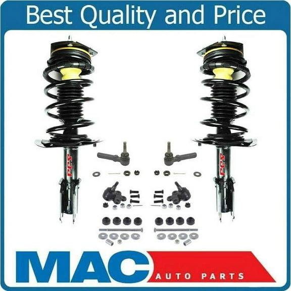 97-2004 Regal Frt Coil Spring Complete Struts Ball Joints Sway Bar Tie Rods 8pc