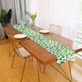 thumbnail image 2 of Yayeee Table Runner 90 inches Long for Home Kitchen Rectangle Dining Table Holiday Party Decoration, Green Dot Triangles Pattern, 2 of 7