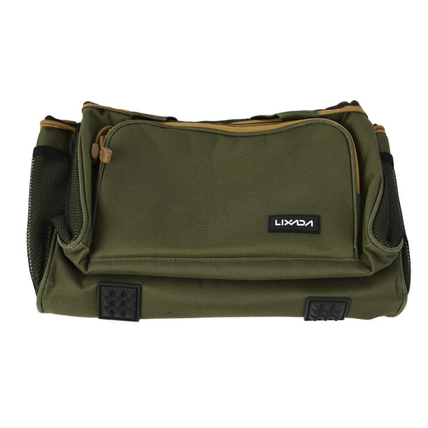 Lixada Portable Multifunctional Canvas Fishing Shoulder Bag Pack