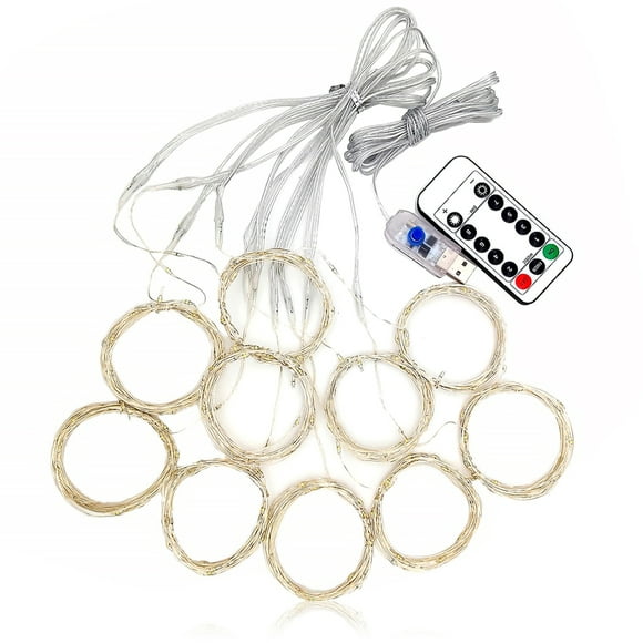 Ventana LED Luz String Control Remoto Flexible USB Powered Lamp Strip Inicio Interior Partido al aire libre Año Nuevo Iluminación Suministros Verde kenally HA009755-06