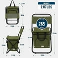 thumbnail image 5 of Portable Folding Camping Chair Lightweight Backpack Stool for Camping Fishing Hunting, 5 of 14