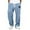 Blue, variant on Mens Yoga Pants Waffle Knit Stretchy Wide Leg Sweatpants Drawstring Comfort Yoga Joggers S-4XL
