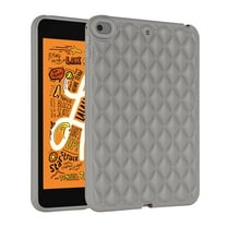 Allytech Case for 7.9 inch Apple iPad mini 4/5, Slim Luxury Diamond Pattern [Camera Protection] Shockproof Soft TPU Back Case Compatible with iPad mini 4/5 - Grey