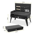 Portable Charcoal Grill, Foldable BBQ Suitcase Grill Shelf For Outdoor